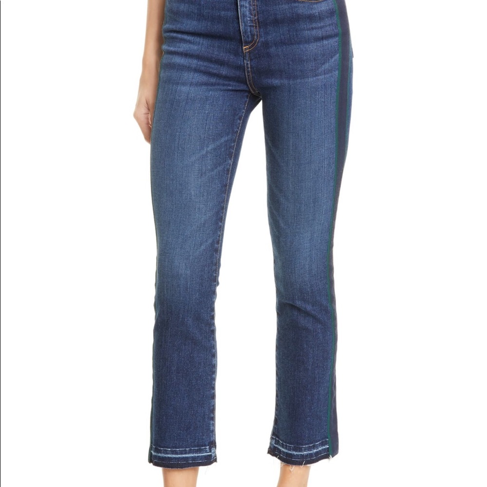 Veronica Beard Carly Kick Jean 29 Tuxedo Stripe